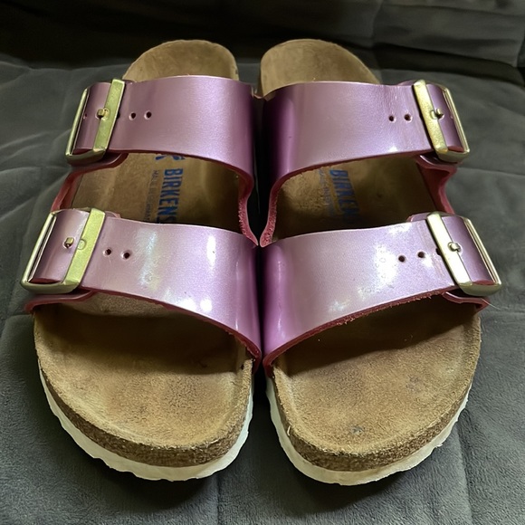 Birkenstock Womens Arizona SFB Fashion Rose Leather SUPER NICE!!! Sz 37 Womens 7 - Picture 2 of 16